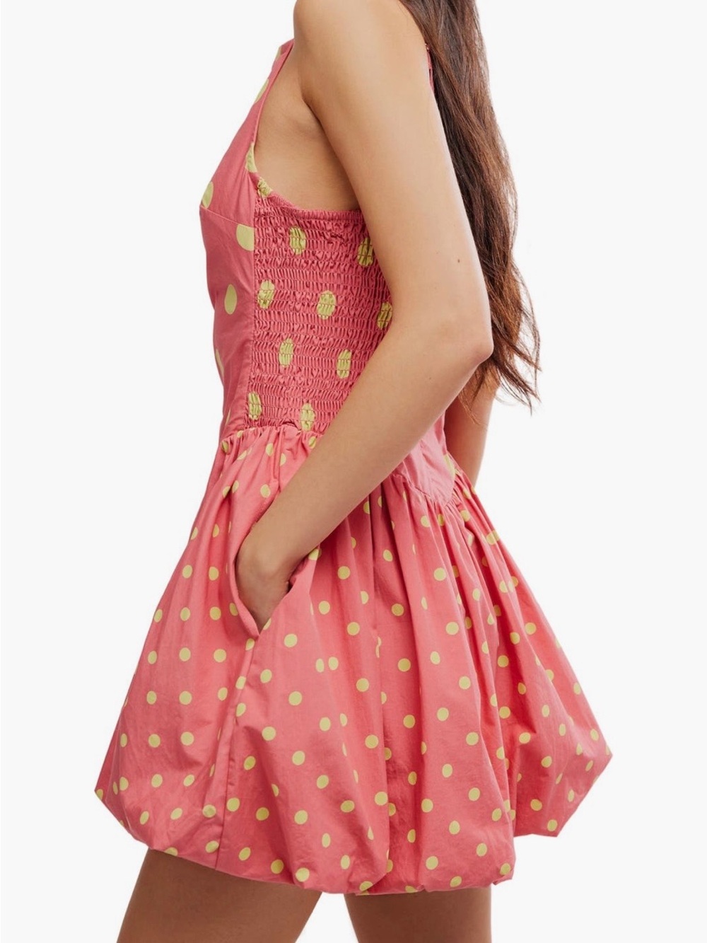NWT Free People Misty Polka Dot Bubble Hem Minidress - Picture 3 of 11
